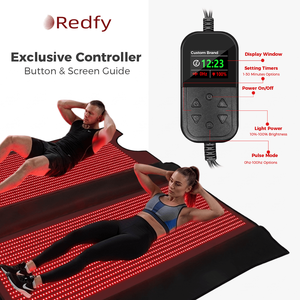 Redfy Offre Spéciale Couverture Tapis Lit de Thérapie par Lumière <span class=keywords><strong>Rouge</strong></span> et Proche Infrarouge LED 660nm 850nm Corps Entier - Product Image 3