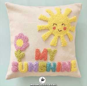 Designer Tufted Boho Cushion Cover By Indian Textiles H/L Handwoven Decorative <b>Throw</b> <b>Pillow</b> Luxury Boho <b>Pillow</b> Hot Selling - Product Image 1