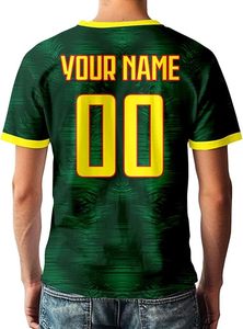 Maillot de football personnalisé du Cameroun, unisexe, manches courtes, col rond, qualité supérieure, 100 % polyester, respirant et à séchage rapide - Product Image 3