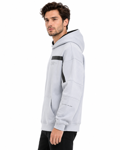 Premium Men's Oversized Pullover Hoodie Lightweight Cotton Blend Hooded <b>Sweatshirt</b> <b>Grey</b> Casual Hoodie with Kangaroo Pocket Relax - Product Image 2