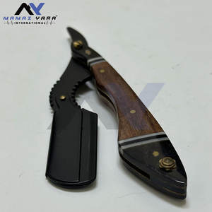 Rasoir de barbier à lame unique à bord droit pour la mise en forme de la moustache et de la barbe et le rasage manuel, conception sécurisée pour hommes - Product Image 4