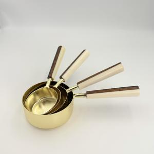 Juego de cucharas medidoras con mango largo de resina, de acero inoxidable 202, para medir café en polvo, cucharas medidoras para repostería - Product Image 1