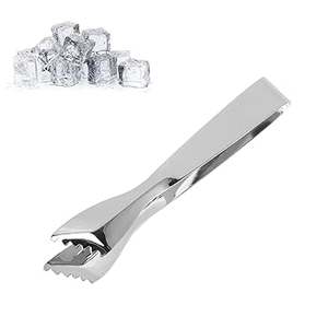 Simple Design Stainless Steel Ice <b>Cube</b> Tongs Silver Finished Manufacturing and bar Accessories Drink Steel Ice Tongs - Product Image 2