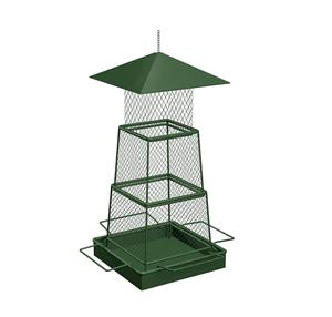 Mangeoire à oiseaux d'extérieur en métal durable, design en maille, peu encombrante, à crochet simple, pour jardins, balcons et patios - Product Image 1