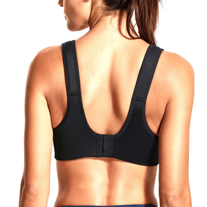 Soutien-gorge de sport/yoga respirant et écologique à maintien élevé, personnalisable avec logo frontal, en Spandex/Nylon, pour femmes, idéal pour la course et le fitness. - Product Image 6