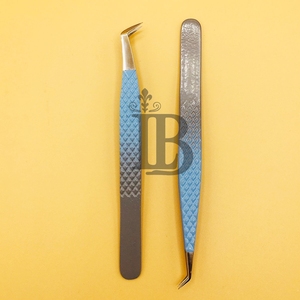 Low Moq Tweezers Purple Tweezers <b>Mink</b> <b>Lash</b> Extension Tweezer flat <b>lash</b> Sustainable 45 Degree Boot Volume Hiqh Quality Grip - Product Image 5