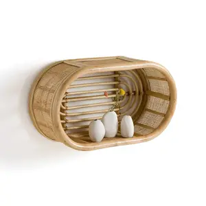 Estante de cocina de caña de ratán montado en la pared al por mayor, organizador hecho a mano, estantes colgantes decorativos de Vietnam para uso doméstico - Product Image 1