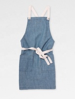Delantal de lino vaquero de alta calidad, babero impermeable, cocina, peluquería, ropa de peluquero, modelo para niños, venta al por mayor, cocina, barbacoa, Chef