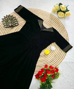 ชุดเดรสกำมะหยี่งานฝีมือสุดหรู ใส่ได้ทุกวัน ราคาส่ง หลายสี ผ้าฝ้าย ดีไซน์ใหม่ล่าสุด แฟชั่น ฟรีไซส์ มีสินค้าพร้อมส่ง - Product Image 4