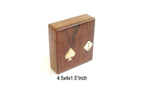 Boîte à monnaie artisanale en bois, étui de rangement haut de gamme, porte-cartes de poker en bois massif, poli, écologique, style vintage, à fixer au mur