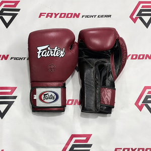 Guantes de Boxeo Fairtex Negros y Grises con Correa de Sujeción, Personalizados con Logotipo, OEM, Profesionales, para Entrenamiento, Combate, Gimnasio, Ejercicio, de Cuero - Product Image 5