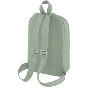 Sac à dos minimaliste en toile vert sauge, 15 pouces, léger, coque souple, fermeture éclair rectangulaire, usage quotidien, unisexe - Product Image 2