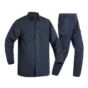 Tenue de travail respirante à marque privée : Chemise d'atelier mécanique légère avec coutures renforcées et pantalon cargo - Product Image 1