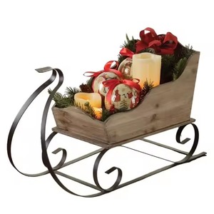 Natural Finished <b>Wooden</b> Christmas Occasion Santa Sleigh for Home Table Top Decoration Gifted Ornament Christmas <b>Sledge</b> - Product Image 2