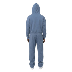 Conjunto Deportivo Unisex Infield Gear con Capucha Azul, Manga Larga, Patrón Geométrico, Secado Rápido, Ligero, 100% Algodón, Ropa Deportiva Urbana - Product Image 3