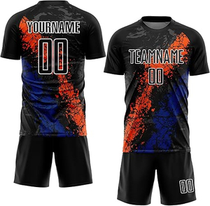 Conjunto de Uniforme de Fútbol Personalizado OEM, Transpirable, Color Negro y Rosa, Sublimado, Cuello Redondo, Manga Corta, Poliéster, Unisex para Adultos - Product Image 6