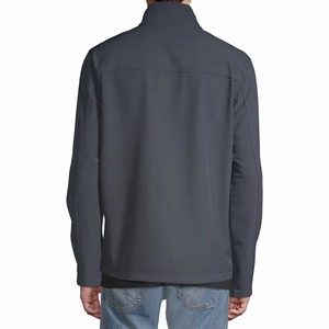 Men's Soft Shell <b>Jacket</b> Windproof Zip Fly Stand Collar Regular Fit Solid Color Outdoor Wear - Product Image 2
