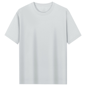 Bangladesh China Factory Price 200g Heavyweight Unisex Loose Fit Solid Color Crew Neck Custom Logo Printable Short Sleeve TShirt - Product Image 5