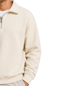 Sweat-shirt personnalisé pour homme, coupe oversize, à quart de zip, en molleton à manches longues, style streetwear décontracté, en coton épais - Product Image 4