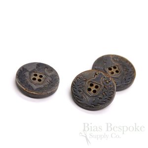 Boutons ronds en os de buffle à 4 trous, polis, brun naturel, boutons de couture brun foncé, boutons de couture en os naturel - Product Image 4