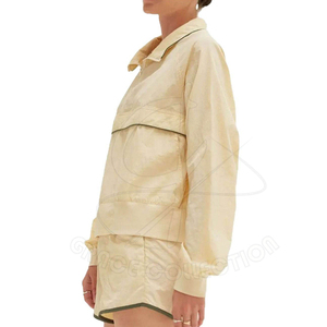 Ensembles deux pièces vintage unis pour femmes, style streetwear, en tissu nylon/polyester imperméable, options personnalisables - Product Image 4