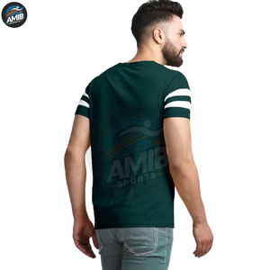 Vente directe usine – T-shirts homme en polyester/coton, coupe classique, col personnalisé, couleur au choix, manches courtes, respirants, en toile, avec bordure contrastante - Product Image 6