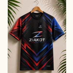 เสื้อยืดอีสปอร์ต 3 มิติ สีดำแดง-รอยัล สำหรับอุตสาหกรรมขายส่งเสื้อผ้าซีอาโกต์ แบบสั่งทำพิเศษ - Product Image 1