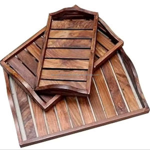 Charm Natural, la colección de bandejas de madera para servir de la India - Product Image 1