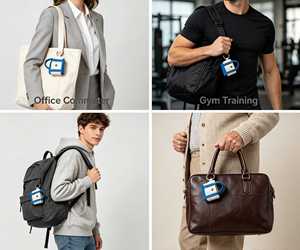 Transparent Waterproof Mini Tote <b>Bag</b> Shaped Keyring Customizable Logo <b>Bag</b> <b>Charm</b> for Handbag Holiday Promotional Gift - Product Image 4