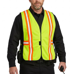 Chaleco de trabajo reflectante de alta visibilidad para adultos, personalizado, en color sólido, muy vendido. - Product Image 1