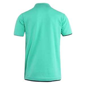 Polo de Hombre con Múltiples Rayas, Manga Corta, Verde Bosque, Beige, Blanco Salvia, Corte Ajustado Informal, Mezcla de Algodón, Prendas de Verano, Ropa de Moda - Product Image 4