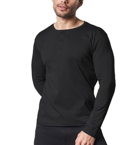 เสื้อยืดแขนยาวผู้ชายทรงปกติ ผ้าฝ้าย 100% 220 GSM พิมพ์ลายแบบ Heat-Transfer แห้งเร็ว ไม่ยับ OEM พร้อมโลโก้ที่คอเสื้อด้านหลัง - Product Image 2