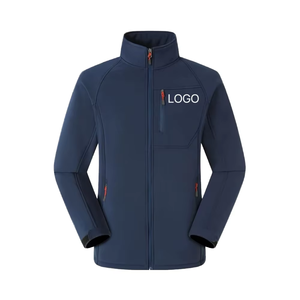 Veste Softshell Homme Imperméable Respirante Coupe-Vent Entièrement Zippée Col Montant Légère Vêtement de Travail Extérieur OEM - Product Image 4