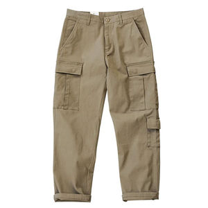 Pantalon cargo Y2K en molleton imperméable pour homme, taille basse, coupe évasée, style hip-hop, avec broderie et impression personnalisées - Product Image 5