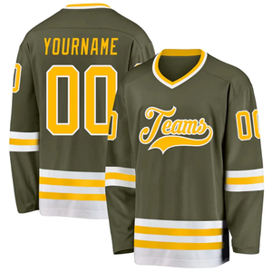 Maillot de hockey sur glace en polyester de haute qualité, personnalisé avec impression par sublimation et logo d'équipe brodé - Product Image 1