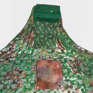 Tela Estampada Fransawi Dirac Negra y Morada de Lujo con Bordado de Lentejuelas para Vestidos de Fiesta Somalíes - Product Image 5