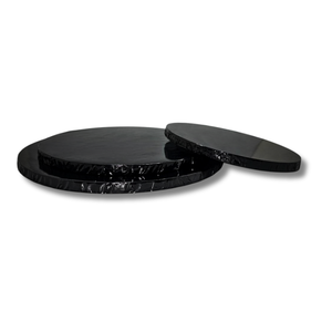 Papier sulfurisé rond écologique de qualité alimentaire antiadhésif 12 mm pour gâteaux, jetable, noir uni, usage professionnel en cuisine - Product Image 1
