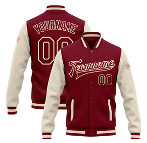 Veste universitaire personnalisée en gros unisexe en laine et cuir, style Letterman, baseball, entièrement personnalisable, broderie sur le devant, coupe-vent - Product Image 5