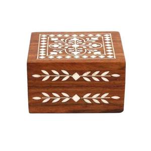 Wood Handcrafted Modern Design Eco-Friendly Jewelry <b>Storage</b> Box for Women Intricate Carved Organizer Case for Rings <b>Earrings</b> - Product Image 1