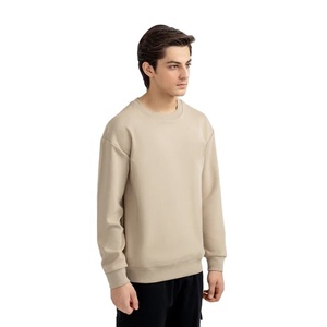 350gsm Men's Cotton Crew Neck Hoodies Regular Fit Casual Pullovers Autumn <b>Sweater</b> Top Winter Fleece Lined Jumper Sweatshirt - Product Image 1