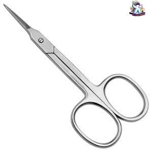 Ciseaux à cuticules Ryzer Studio à lame courbée, en acier inoxydable, pointe acérée, manche rose, pour droitiers, étui en cuir pour manucure à domicile - Product Image 3