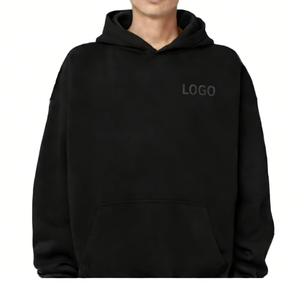 Sudadera con Capucha Unisex Personalizada de Felpa de Algodón de 400 g/m², Sudadera Corta Extra Grande de Felpa Francesa de 420 g/m² con Bordado 3D - Product Image 4
