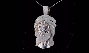 Pendentif Jésus-Christ en moissanite serti de pierres, collier statement religieux hip-hop, bijoux chrétiens de luxe pour hommes et femmes - Product Image 6