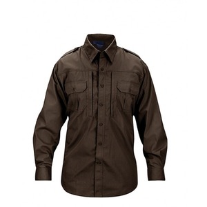 เสื้อเชิ้ตผู้ชายลำลอง ZHE แขนยาว แห้งเร็ว แฟชั่นกลางแจ้ง เสื้อเชิ้ตแบบทหาร ซิปปิด ผ้าสีพื้น - Product Image 3