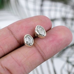Pendientes de Plata de Ley con Diamantes Herkimer, Estilo Vintage, Joyería Personalizada para Mujer, Regalo de Aniversario de Bodas - Product Image 2