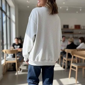 MSUSST Manufacturer Heavyweight <b>Mock</b> <b>Neck</b> Sweatshirt Women Men Ladies Unisex Greek Apparel Chenille Letter - Product Image 3