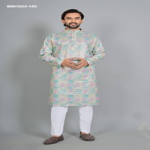 Colección de Kurta-Payjama de Rayón de Primera Calidad con Cuello Bordado y Manga Larga, Exportador Indio, Suministro al por Mayor - Product Image 1