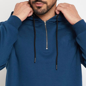 Wholesale Low Price Breathable Lightweight Quarter <b>Zip</b> <b>Hooded</b> Sweatshirts Sweatpants Sets OEM Design Custom Made Tracksuits - Product Image 6
