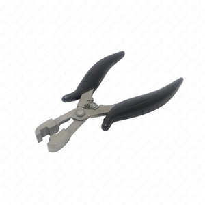 Pinzas para Extensiones de Cabello de Acero Inoxidable con Empuñadura Negra para Unión de Queratina, Herramienta de Salón, Logotipo Personalizado, Profesional - Product Image 2