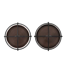 Metal Decorative Display Stand Set of 2 <b>Round</b> <b>Tray</b> Centerpiece Holder for Home Wedding Party Table Decor - Product Image 3